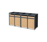 Ml-design Cache-poubelle 2,64 x 0,80 x 1,24 m