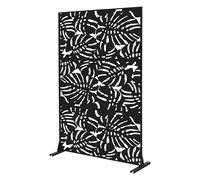 ML-Design Brise-Vue Métallique Roma 120x180cm en Acier, Modèle Autoportant à 3 Panneaux Extensible avec Supports, Paravent Décoratif Élégant, Résistant aux Intempéries pour Jardin, Balcon ou Terrasse
