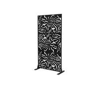 ML-Design Brise-Vue Métallique Roma 90x180 cm en Acier, Modèle Autoportant à 3 Panneaux Schwarz