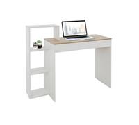 Bureau avec étagère 110x72x40 cm Blanc/Chêne Sonoma en bois ML-Design