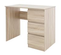 Bureau informatique avec 3 tiroirs MDF chêne Sonoma ML-DESIGN