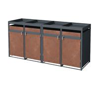 Ml-design Cache-poubelle 2,64 x 0,80 x 1,24 m