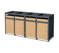 Ml-design Cache-poubelle 2,64 x 0,80 x 1,24 m