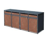 Ml-design Cache poubelle 2,64x0,80x1,16 m