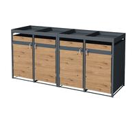 Ml-design cache-poubelle 2,64x0,80x1,24 m