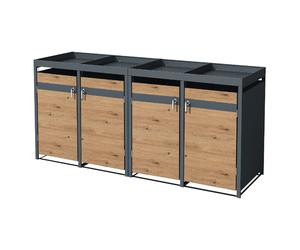 Ml-design cache-poubelle 2,64x0,80x1,24 m