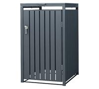 ML-Design Box pour poubelle 240 L – Acier anthracite 68x80x120 cm, résistant aux intempéries, 1 porte