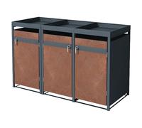 Ml-design cache-poubelle 2x0,8x1,24 m