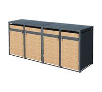 Ml-design cache-poubelles 2,64x0,80x1,16 m