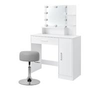 Ml-design Caisson de bureau avec niche - Blanc