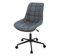 ML-Design Chaise de Bureau, Anthracite, en Simili, Réglable en Hauteur, Assise Rembourrée, Piètement Métallique, Dossier Ergonomique, Fauteuil Pivotante sur 5 roulettes Doubles, Tabouret Home Office