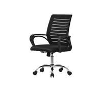 ML-Design Chaise de Bureau Ergonomique, Noir, Réglable en Hauteur avec Accoudoirs,
