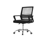 ML-Design Chaise de Bureau Ergonomique, Noire, avec Roulettes Pivotant à 360° avec Dossier