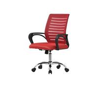 ML-Design Chaise de Bureau Ergonomique, Rouge, Réglable en Hauteur avec Accoudoirs,