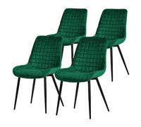 ML-Design Chaise de salle à manger - Vert Foncé