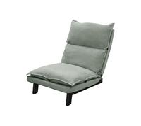 ML-Design Chaise de Sol Gris-Vert, Fauteuil Lounge de Relaxation Rembourré, Dossier