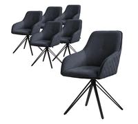 ML-Design Chaise pivotante - Noir