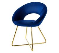 ML-Design Chaise Velours Bleu