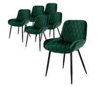 ML-Design Chaise velours vert foncé