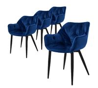 ML-Design Chaises - Bleu foncé
