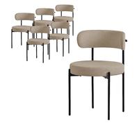 ML-Design Chaises de salle à manger - Lot de 6 - Polyester