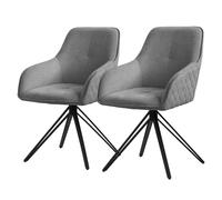 ML-Design Chaises pivotantes lot 2 - Gris