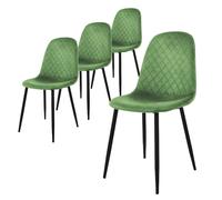 ML-Design Chaises Velours Sauge