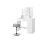 Ml-design Caisson de bureau avec niche - Blanc