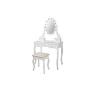 Ml-design Coiffeuse avec miroir - Blanc