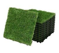 ML-Design Dalles Gazon Synthétique, 30x30 cm/33 pièces=3m², Clipsables avec Drainage, Pelouse Artificielle Revêtement de Sol à Cliquer