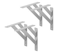 Ml-design Équerres d'étagère murale - Argent