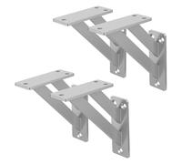 Ml-design Équerres d'étagère murale - Argent