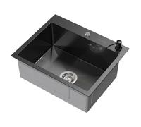ML-Design Évier acier anthracite avec distributeur