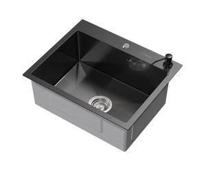 ML-Design Évier acier anthracite avec distributeur