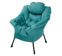 Ml-design Fauteuil avec accoudoirs - Bleu canard
