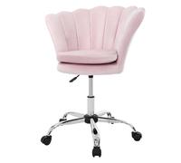 Ml-design Fauteuil de bureau - Rose poudre
