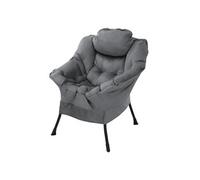 ML-Design Fauteuil relax anthracite, Fauteuil de salon de télévision coussin avec accoudoirs poche latérale, structure en acier