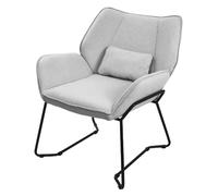 Ml-design Fauteuil en lin - Gris clair