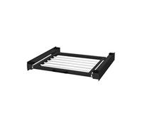 ML-Design Kit de Superposition Universel avec Séchoir à Linge, en Acier, 60,5x54,5 cm, Noir, Cadre de Liaison pour Lave-linge/Sèche-linge, Cadre Intermédiaire Extensible, Colonne Amovible Sèche-linge