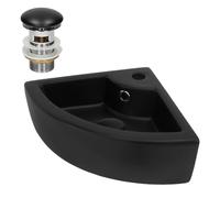 ML-Design Lavabo d'Angle - Noir 46 x 33 cm