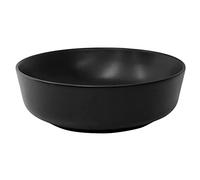 ML-Design Lavabo en Céramique Noir Ø 415x135 mm, Design Rond, Vasque à Poser Moderne, Lavabo de Comptoir Élégant, Lavabo avec Trou d'Évacuation, Lave-mains pour Salle de Bain/WC Invités