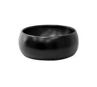 ML-Design Lavabo en Céramique Noir Mat, Ø 400x155 mm, avec Garniture de Vidage 1 1/4"