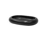 ML-Design Lavabo en Céramique Noir Mat, 65x45x11 cm, avec Garniture de Vidage 1 1/4"