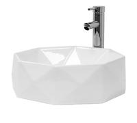 ML-Design Lavabo en Céramique Ronde Ø 42x13,5 cm