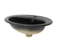 ML Design lavabo encastré - Noir mat - 57 x 48,5 x 19,5 cm