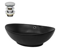 ML-Design Lavabo Ovale Céramique Noir Mat 59x38x19 cm