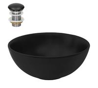 ML-Design Lavabo rond - Noir mat
