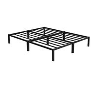 ML-Design Cadre de Lit Noir 160x200 cm avec Sommier à Lattes, Ergonomique, Structure Métallique Robuste, Mobilier d'Invité Design Moderne, Chambre d'Adolescent/Adultes, Matrimonial, Montage Facile