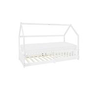 ML-Design Lit maison enfant - Blanc - 90x200 cm