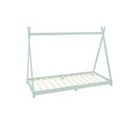 ML-Design Lit d'enfants Tipi 90x200 cm – Sommier à lattes – Bois massif – Menthe